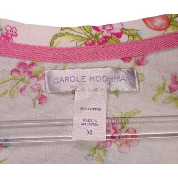Carole Hochman Pink Floral Short Sleeve Pajama Set Size M - Picture 3 of 5